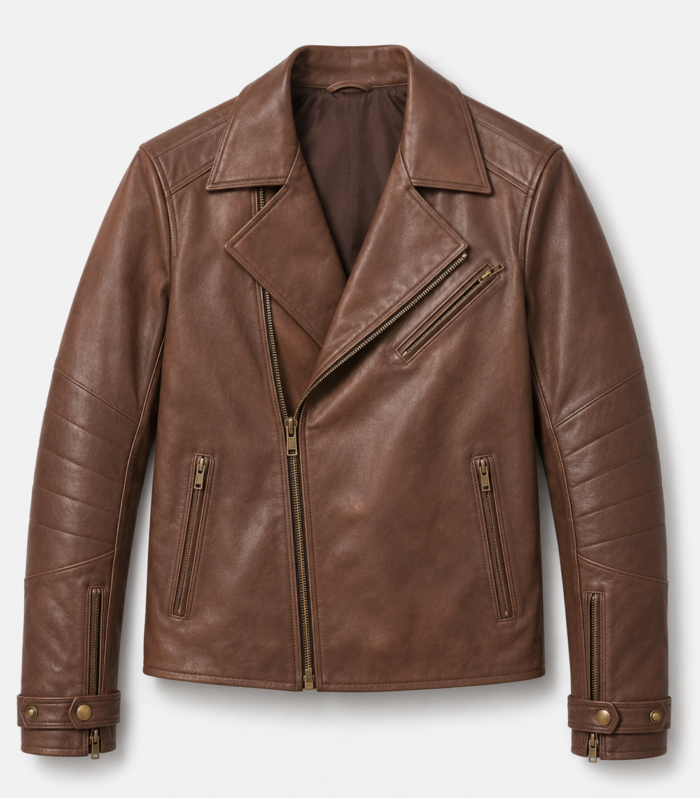 Novyxe Bronze Rogue Leather Jacket